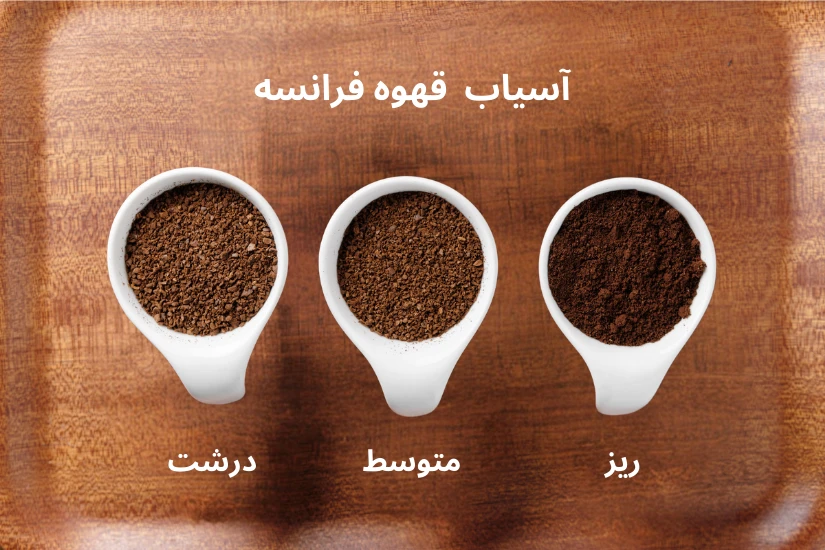 درجه آسیاب قهوه فرانسه