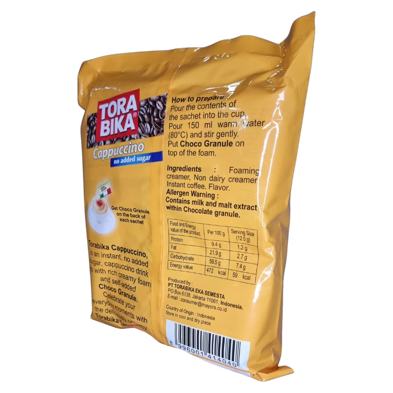 ارزش غذایی و طرز تهیه کاپوچینو تورابیکا بدون شکر